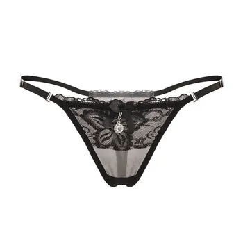 Women's High-end Luxury Pendant Thong T-pants Adjustable Size Sexy Allure Low Waist Transparent Sexy Panties 
Women's High-end Luxury Pendant Thong T-pants Adjustable Size Sexy Allure Low Waist Transparent Sexy Panties