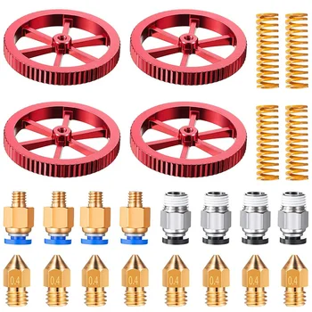 4 Manually Twisted Aluminum Leveling Nut 4 and the Heat Bed Pressure Spring 8 Is Compatible with 0.4 mm Nozzle Kit 3 Pro
4 Manually Twisted Aluminum Leveling Nut 4 and the Heat Bed Pressure Spring 8 Is Compatible with 0.4 mm Nozzle Kit 3 Pro