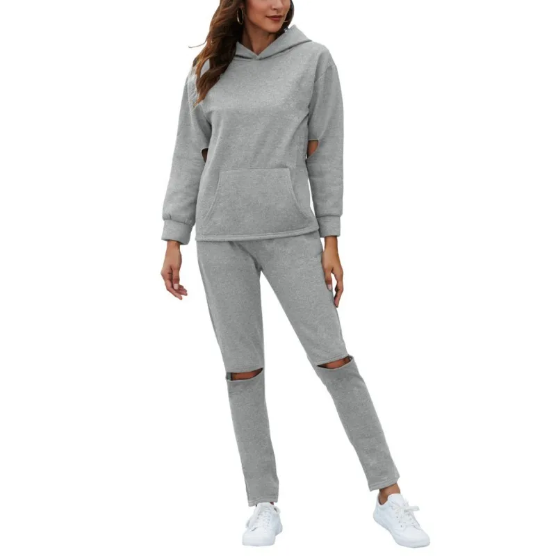 Women's Sports Sets Female Autumn Winter European And American Style Solid Color Long Sleeve Thickening Fleece Hoodies Long Pant
Women's Sports Sets Female Autumn Winter European And American Style Solid Color Long Sleeve Thickening Fleece Hoodies Long Pant