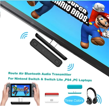 Route Air Switch Bluetooth Adapter Wireless Audio Transmitter w/APTX Low Latency For Nintend Switch & Switch Lite PS4 PC
Route Air Switch Bluetooth Adapter Wireless Audio Transmitter w/APTX Low Latency For Nintend Switch & Switch Lite PS4 PC