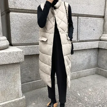 HziriP Warm Padded Cotton Overcoat Long Vest Jacket Winter Coat Stand Collar Casual Parkas for Women Plus Size Thick Coat Female
HziriP Warm Padded Cotton Overcoat Long Vest Jacket Winter Coat Stand Collar Casual Parkas for Women Plus Size Thick Coat Female