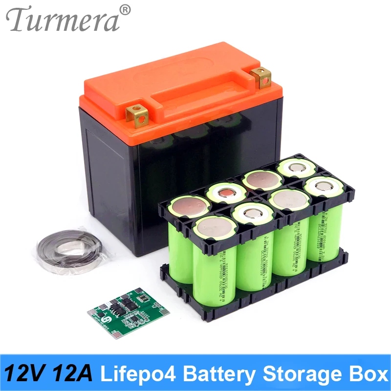 Контейнер для хранения аккумуляторов Turmera 12 В А ч 14 а 4S 20 BMS 2x4 никелевый держатель 8