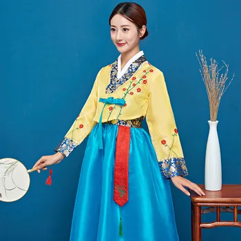 The Korean Nationality Show Wear Hanbok Nation Serve Dance Adult Suit Autumn spring 
The Korean Nationality Show Wear Hanbok Nation Serve Dance Adult Suit Autumn spring