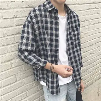 Fashion Plaid Flannel Plaid Shirts for Men Oversized Long Sleeve Shirt Men Women Casual Burr Shirts Harajuku Male Strip Shirts 
Fashion Plaid Flannel Plaid Shirts for Men Oversized Long Sleeve Shirt Men Women Casual Burr Shirts Harajuku Male Strip Shirts