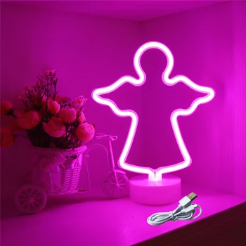 Cute LED Pink Angel Neon Night Light For Kids Childrens Rooms Battery Power & USB Night Lamp Table Lamp Party Decoration Lights
Cute LED Pink Angel Neon Night Light For Kids Childrens Rooms Battery Power & USB Night Lamp Table Lamp Party Decoration Lights