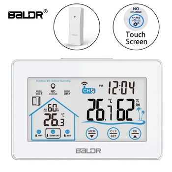 Baldr Wireless Digital Weather Station Touch Thermometer Sensor Temperature Humidity Meter Hygrometer Wall Clock
Baldr Wireless Digital Weather Station Touch Thermometer Sensor Temperature Humidity Meter Hygrometer Wall Clock