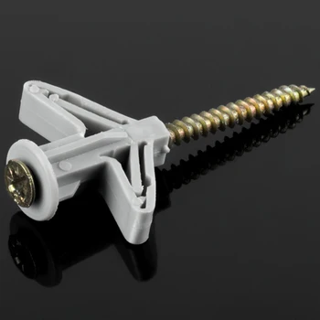 LBER 100Pcs Poly Toggle Plasterboard Anchor Plastic Expansion Tube Pipe Wall Anchors Plugs Expansion with Screw Kit
LBER 100Pcs Poly Toggle Plasterboard Anchor Plastic Expansion Tube Pipe Wall Anchors Plugs Expansion with Screw Kit