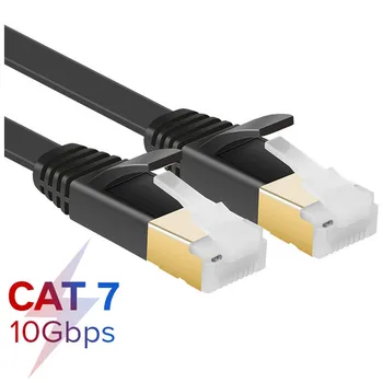 CAT7 Ethernet Cable RJ45 10GB Fast Shielded SSTP Network Cable Flat LAN Network Patch Cord Cat7 For Router Computer 1m 2m 3m 5m
CAT7 Ethernet Cable RJ45 10GB Fast Shielded SSTP Network Cable Flat LAN Network Patch Cord Cat7 For Router Computer 1m 2m 3m 5m