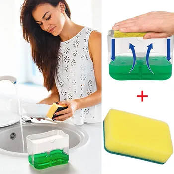 2-in-1Sponge Rack Soap Dispenser Soap Dispenser And Sponge Caddy 13 Ounces simple and practical Convenient, portable
2-in-1Sponge Rack Soap Dispenser Soap Dispenser And Sponge Caddy 13 Ounces simple and practical Convenient, portable