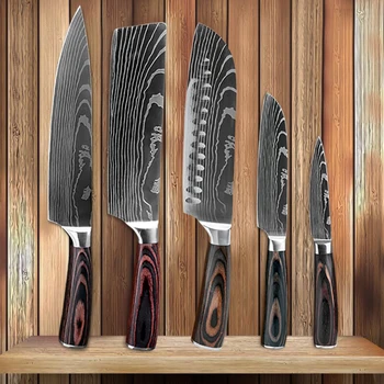 XITUO 5 Pcs Kitchen Knives Set 7CR17 High Carbon Japanese Stainless Steel 8+7+7+5+3.5 inch cooking tool chef utility knife gifts
XITUO 5 Pcs Kitchen Knives Set 7CR17 High Carbon Japanese Stainless Steel 8+7+7+5+3.5 inch cooking tool chef utility knife gifts