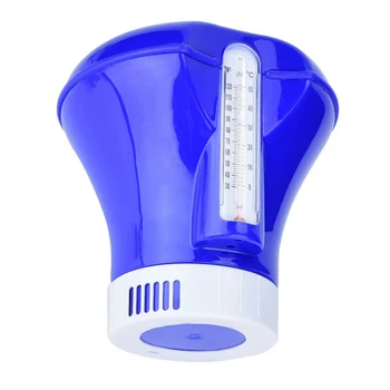 Swimming Pool 8inch Floating Chlorine Dispenser With Thermometer ABS Plastic Tablets Storage Compartment
Swimming Pool 8inch Floating Chlorine Dispenser With Thermometer ABS Plastic Tablets Storage Compartment