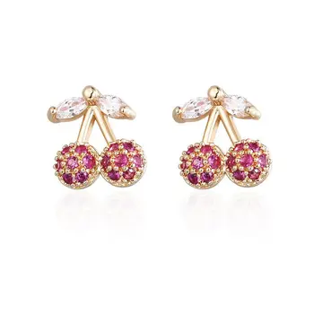 S925 Sterling Silver Cherry Full Diamond Earrings Female Forest Earrings Earrings Simple and Compact Creative Accessories
S925 Sterling Silver Cherry Full Diamond Earrings Female Forest Earrings Earrings Simple and Compact Creative Accessories