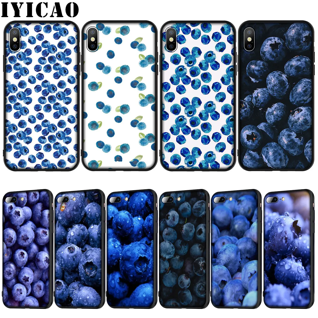 IYICAO blueberry Soft Silicone Cover Case for iPhone XR X XS 11 Pro Max 10 6 6S 7 8 Plus 5 5S SE Phone Case
IYICAO blueberry Soft Silicone Cover Case for iPhone XR X XS 11 Pro Max 10 6 6S 7 8 Plus 5 5S SE Phone Case