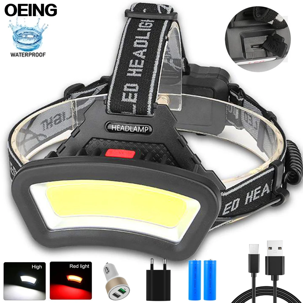 COB Powerful Led Headlamp 8000LM Head lamp USB Rechargeable Headlight Power display Waterproof Fishing Light by 18650 Battery
COB Powerful Led Headlamp 8000LM Head lamp USB Rechargeable Headlight Power display Waterproof Fishing Light by 18650 Battery