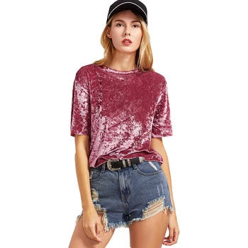 T Shirt Women AliExpress New Explosions Velvet Short-sleeved T-shirt Vestidos Stranger Things
T Shirt Women AliExpress New Explosions Velvet Short-sleeved T-shirt Vestidos Stranger Things
