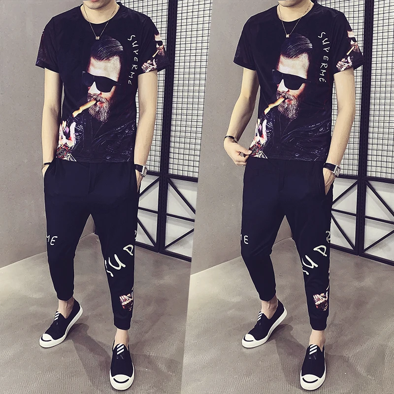 2 Piece Set Short Sleeve T Shirt Pants Sweatsuit Men Character Print Jogger Set Casual Streetwear Hip Hop Tracksuit Ropa Hombre
2 Piece Set Short Sleeve T Shirt Pants Sweatsuit Men Character Print Jogger Set Casual Streetwear Hip Hop Tracksuit Ropa Hombre