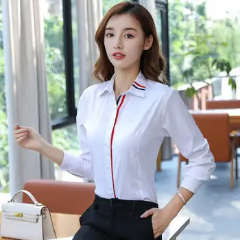 Fashion Women Tops And Blouse Casual Long Sleeve Shirt Chiffon White Blouse Female Elegant Office Ladies Tops Blouses 
Fashion Women Tops And Blouse Casual Long Sleeve Shirt Chiffon White Blouse Female Elegant Office Ladies Tops Blouses