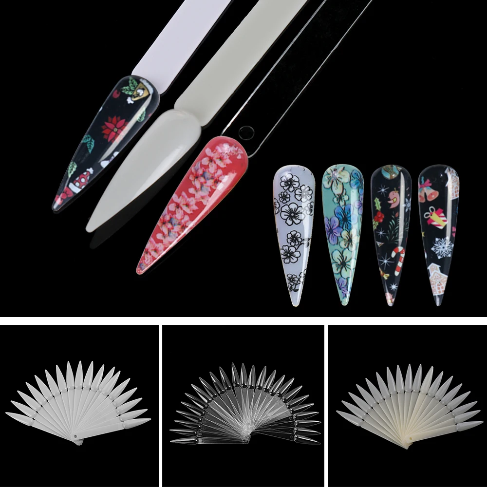 24 pcs/set False Nail Tips Nature Clear Black Fan Finger Full Card Nail Art Display Practice Acrylic UV Gel Polish Tool Manicure
24 pcs/set False Nail Tips Nature Clear Black Fan Finger Full Card Nail Art Display Practice Acrylic UV Gel Polish Tool Manicure