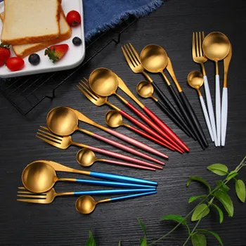 12Pcs/set Dinnerware Set 304 Stainless Steel Black Gold Cutlery Set Knife Fork Set Flatware Tableware Silverware Drop Shipping
12Pcs/set Dinnerware Set 304 Stainless Steel Black Gold Cutlery Set Knife Fork Set Flatware Tableware Silverware Drop Shipping