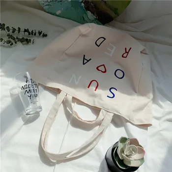 Women Large Canvas Shopping Bag Reusable Cotton Tote Grocery Bag Eco Big Books Handbag Shopper Cute Shoulder Bags For Ladies
Women Large Canvas Shopping Bag Reusable Cotton Tote Grocery Bag Eco Big Books Handbag Shopper Cute Shoulder Bags For Ladies