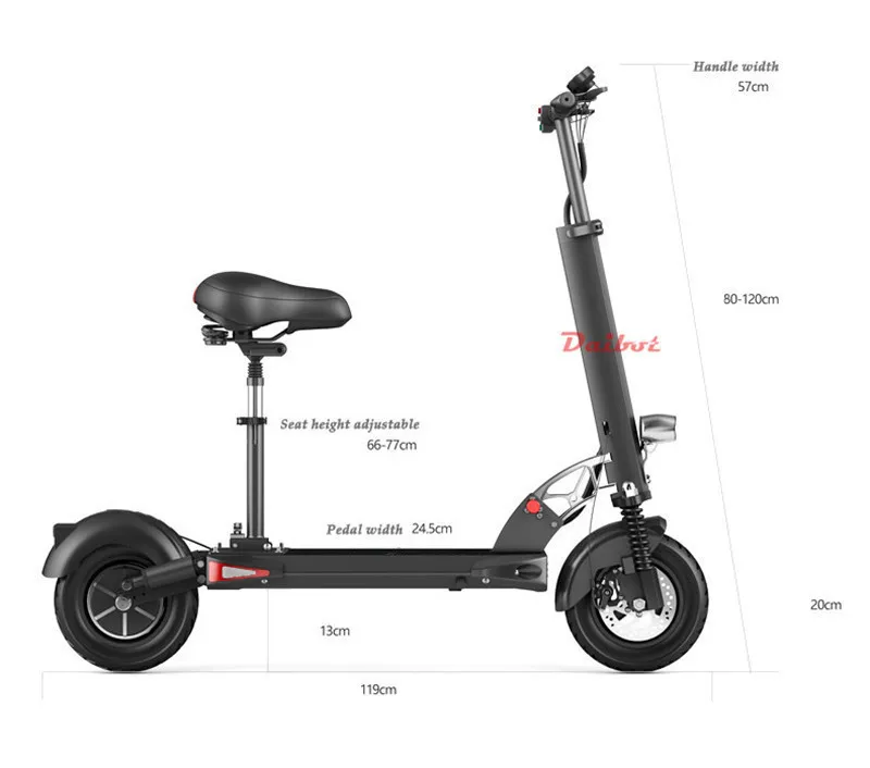 Daibot Electric Scooter For Adults Two Wheel Electric Scooters 10 inch Single Motor 500W Portabe Foldable Electric Skateboard (15)