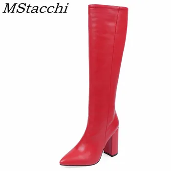 MStacchi Women Boots Leather Plush High Heel Boots Elegant Pointed Toe Chunky Heel Women Boots Spring Winter Fashion Knee Boots 
MStacchi Women Boots Leather Plush High Heel Boots Elegant Pointed Toe Chunky Heel Women Boots Spring Winter Fashion Knee Boots