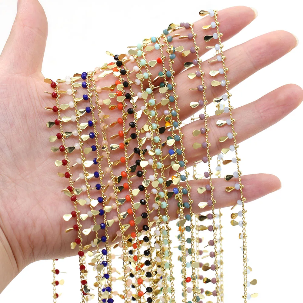 Natural Stone Quartzs Crystal Beads 1 Meter Handmade Copper Chain Size 3x3mm for Jewelry Making Necklace Bracelet Accessories
Natural Stone Quartzs Crystal Beads 1 Meter Handmade Copper Chain Size 3x3mm for Jewelry Making Necklace Bracelet Accessories