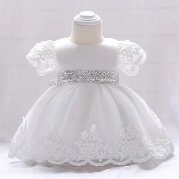 White Wedding Sequined Belt Baby Girls Dress Lace Party Evenning Dresses Kids Clothes Toddlers Princess Dress L1840XZ
White Wedding Sequined Belt Baby Girls Dress Lace Party Evenning Dresses Kids Clothes Toddlers Princess Dress L1840XZ