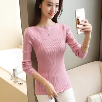 Lcybhe 2019 Autumn New Pure Elastic Slimming Women's Knitted sweater with One Collar and Bottom Sweater
Lcybhe 2019 Autumn New Pure Elastic Slimming Women's Knitted sweater with One Collar and Bottom Sweater
