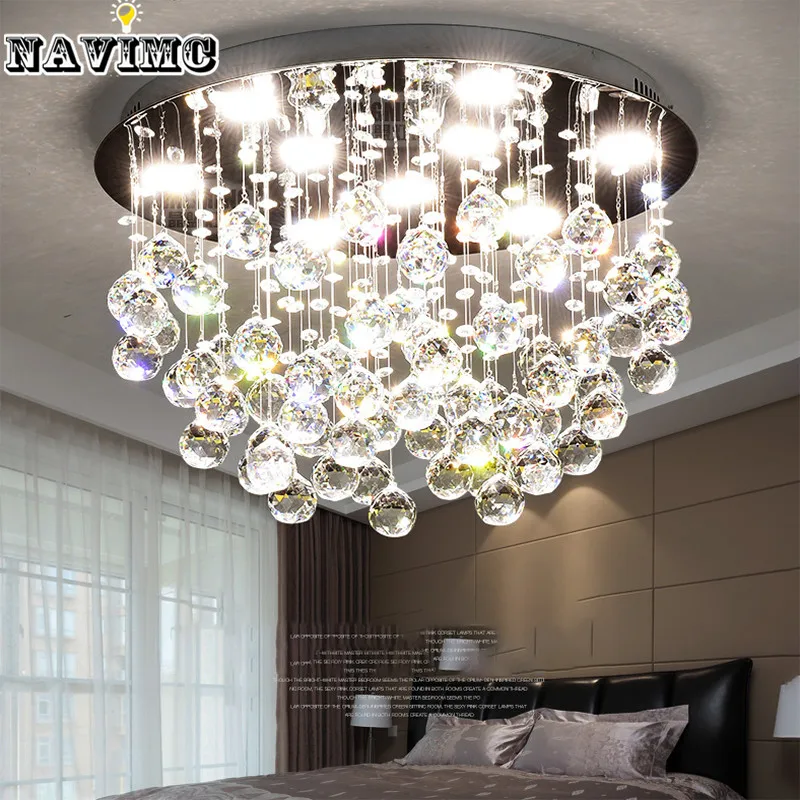 Led Master Bedroom Crystal Ceiling Lamp Round Living Room Simple Modern Atmosphere Warm Romantic Wedding
Led Master Bedroom Crystal Ceiling Lamp Round Living Room Simple Modern Atmosphere Warm Romantic Wedding