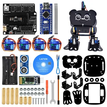 NEW!LAFVIN DIY 4-DOF Panda Robot Kit Programmable Dancing Robot Kit For Arduino Nano Electronic Toy/Support Android APP Control
NEW!LAFVIN DIY 4-DOF Panda Robot Kit Programmable Dancing Robot Kit For Arduino Nano Electronic Toy/Support Android APP Control
