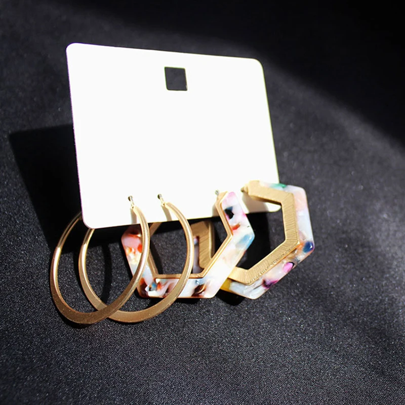 New Bohemia 2prs/Set Mixed Colors Acrylic Geometric Hoops Earrings Set for Women Female Party Wedding Beach Boho Earring Jewelry
New Bohemia 2prs/Set Mixed Colors Acrylic Geometric Hoops Earrings Set for Women Female Party Wedding Beach Boho Earring Jewelry