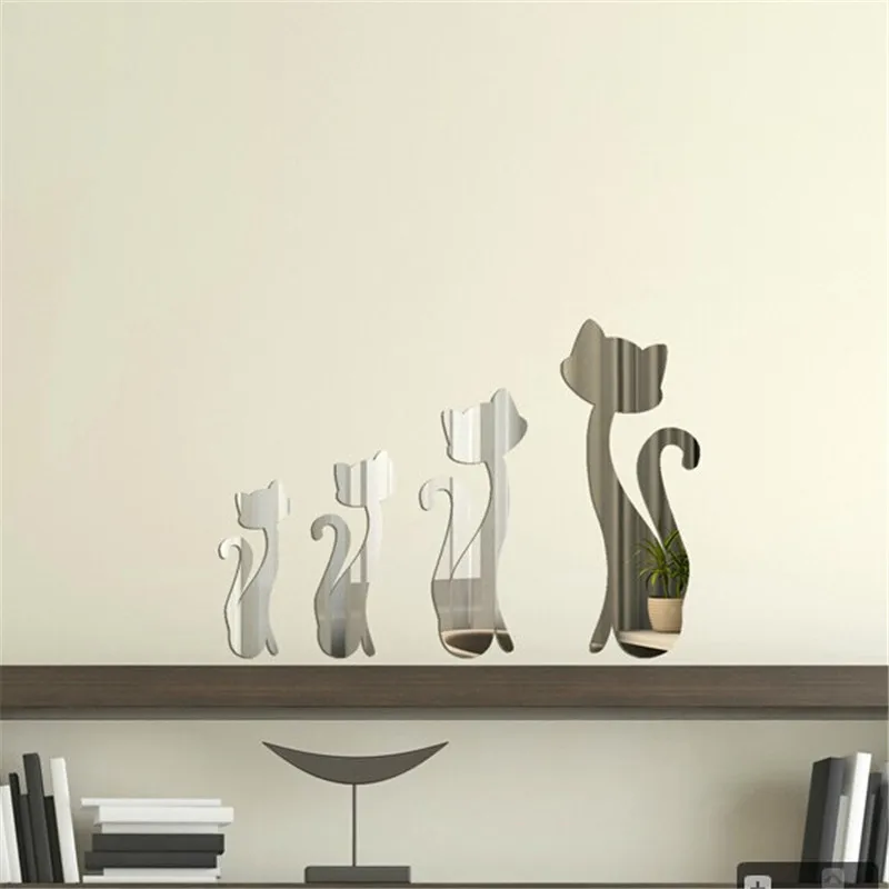 4PCS/Set Self-adhesive Acrylic Cats 3D Wall Stickers Mirror Self-adhesive Wallpaper Bedroom Living Room TV Background Wall Decor
4PCS/Set Self-adhesive Acrylic Cats 3D Wall Stickers Mirror Self-adhesive Wallpaper Bedroom Living Room TV Background Wall Decor