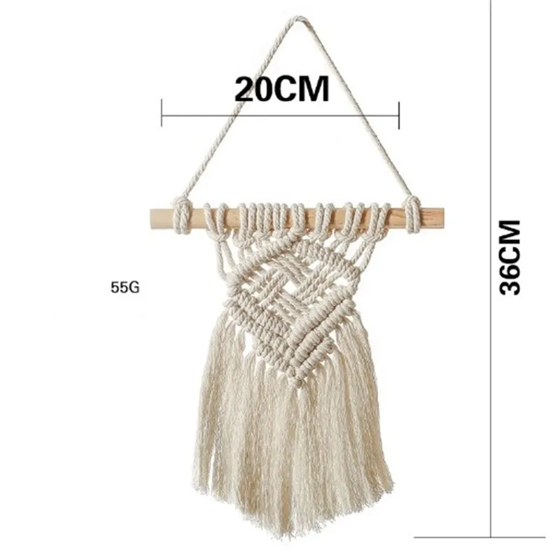 Nordic Boho Macrame Wall Tapestry - Handwoven Cotton 7 H798d1ae991b04e30881aa3a11a24f7b0g