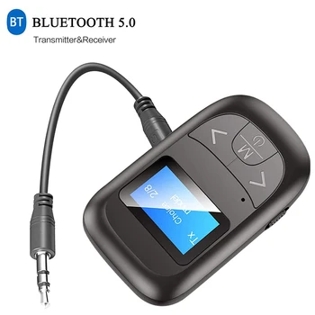 T14 Bluetooth 5.0 Audio Transmitter Receiver with LED Display 3.5mm AUX Wireless Music Adapter for Car PC Speaker
T14 Bluetooth 5.0 Audio Transmitter Receiver with LED Display 3.5mm AUX Wireless Music Adapter for Car PC Speaker