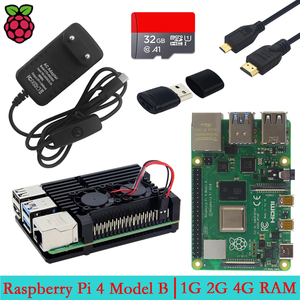 Raspberry Pi 4 Model B 1G 2G 4G RAM 4 Core 2.4G&5G WiFi Bluetooth 5.0 4K Micro HDMI RPI 4B better than Raspberry Pi 3 3B Plus
Raspberry Pi 4 Model B 1G 2G 4G RAM 4 Core 2.4G&5G WiFi Bluetooth 5.0 4K Micro HDMI RPI 4B better than Raspberry Pi 3 3B Plus