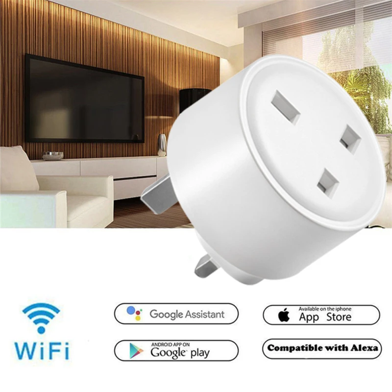 Smart WiFi Plug Outlet Switch 13A Tuya APP Voice Control With Amazon Alexa Google Home IFTTT UK Standard Electrical Smart Socket
Smart WiFi Plug Outlet Switch 13A Tuya APP Voice Control With Amazon Alexa Google Home IFTTT UK Standard Electrical Smart Socket