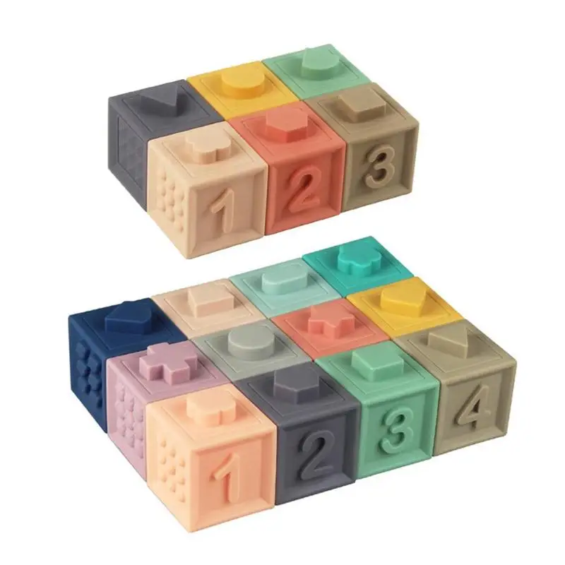 Soft Baby Teethers Set Blocks set Baby 3D Touch Hand Soft Balls Baby Massage Grasp Toy Rubber Vinyl Embossed Building Blocks
Soft Baby Teethers Set Blocks set Baby 3D Touch Hand Soft Balls Baby Massage Grasp Toy Rubber Vinyl Embossed Building Blocks