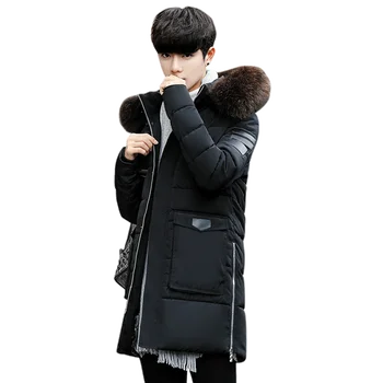 Long Thick Parka Windbreakers Zipper Hooded Men's Coat Warm Wadded Overcoat Winter Mens Coats Outerwear Slim Fit Male Jacket 1 
Long Thick Parka Windbreakers Zipper Hooded Men's Coat Warm Wadded Overcoat Winter Mens Coats Outerwear Slim Fit Male Jacket 1