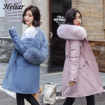 HELIAR Female Coat Women Fur hooded Solid Thermal Cotton Warm Buttoned Up Long Style Thick Coat Snow Coat Women Winter Coat
HELIAR Female Coat Women Fur hooded Solid Thermal Cotton Warm Buttoned Up Long Style Thick Coat Snow Coat Women Winter Coat