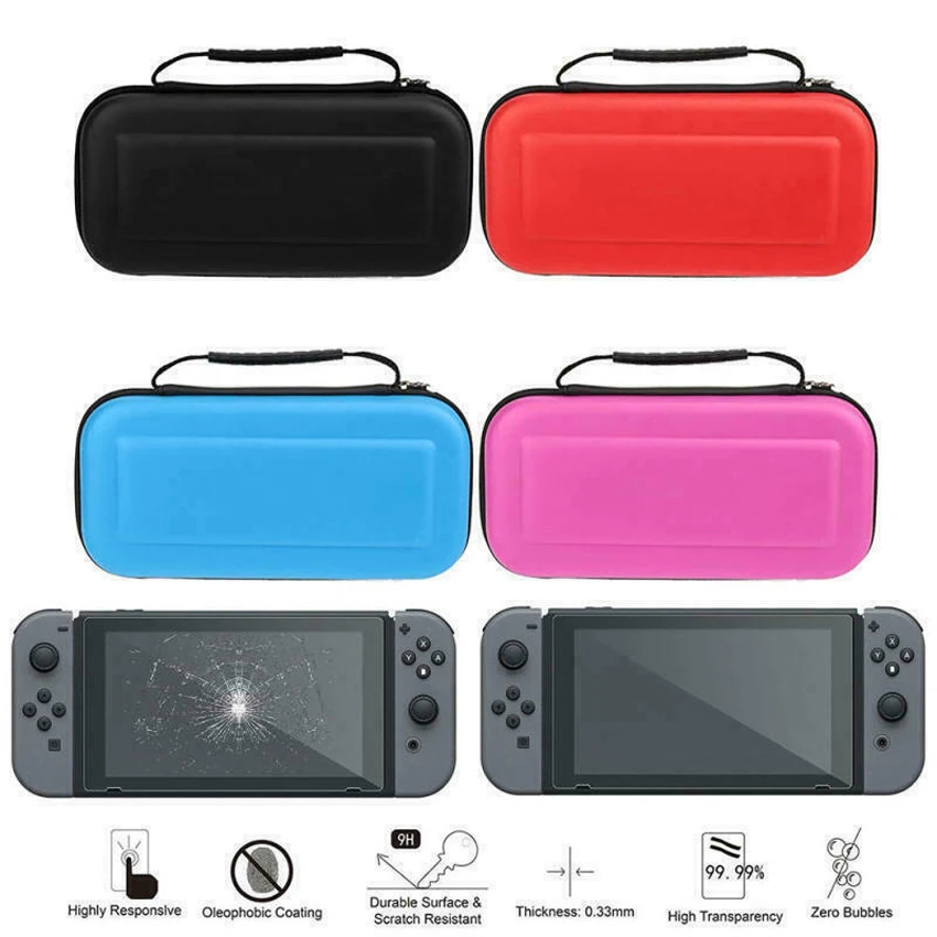 Storage Bag for Nintend Switch Nintendos Switch Console Handheld Carrying Case 10 Game Card Holders Pouch Screen Protector Film
Storage Bag for Nintend Switch Nintendos Switch Console Handheld Carrying Case 10 Game Card Holders Pouch Screen Protector Film