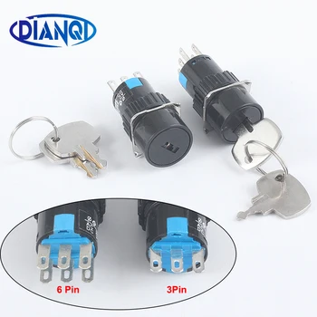 3/6pins Small-sized Fixed Lock Button Latching 2/3 position Key Knob 1NC1NO/2NO2NC Choice Switch 16MM Rotary switch Selector
3/6pins Small-sized Fixed Lock Button Latching 2/3 position Key Knob 1NC1NO/2NO2NC Choice Switch 16MM Rotary switch Selector