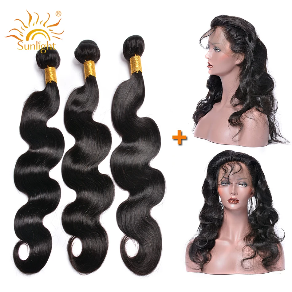 Indian Body Wave 3 Bundles with 360 Lace Frontal Closure with Bundles 360 Frontal with Baby Hair Non Remy Hair Sunlight Hair 1B#
Indian Body Wave 3 Bundles with 360 Lace Frontal Closure with Bundles 360 Frontal with Baby Hair Non Remy Hair Sunlight Hair 1B#