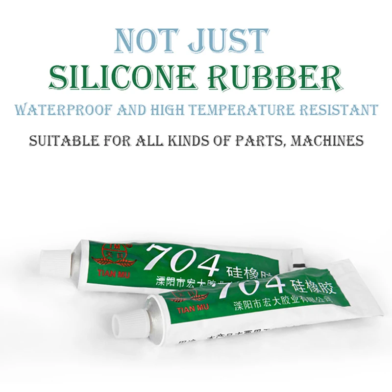 2 Pcs 45g 704 Adhesive Silicone Rubber Sealing Glue Fixed High Temperature Resistant Silicone Waterproof Thermal Conductive 
2 Pcs 45g 704 Adhesive Silicone Rubber Sealing Glue Fixed High Temperature Resistant Silicone Waterproof Thermal Conductive