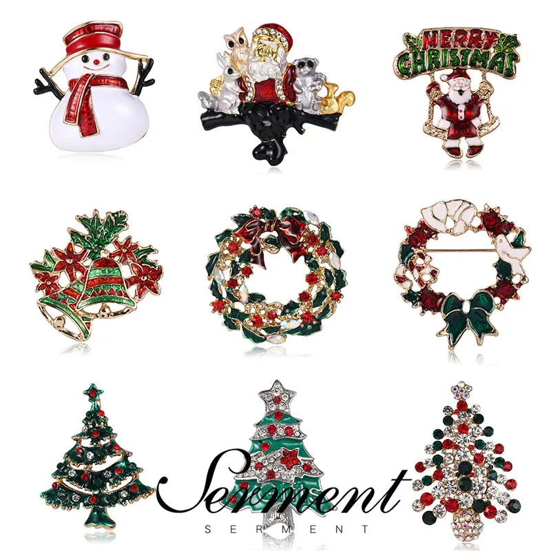 SERMENT New Santa Claus Christmas Tree Brooch Pins Retro Corsage Flower Brooches Jewelry Accessories For Women's Clothing
SERMENT New Santa Claus Christmas Tree Brooch Pins Retro Corsage Flower Brooches Jewelry Accessories For Women's Clothing