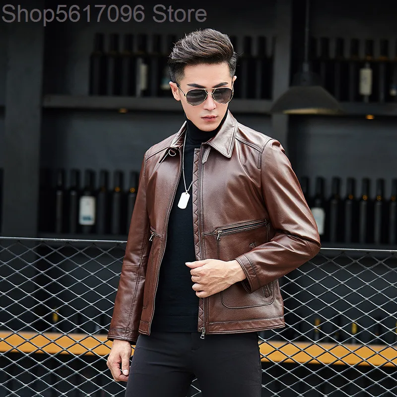 Haining Genuine Leather Leather Coat Men Head Layer Cowhide Short Money Slim Fit Leather Jacket Leisure Handsome Autumn Coat
Haining Genuine Leather Leather Coat Men Head Layer Cowhide Short Money Slim Fit Leather Jacket Leisure Handsome Autumn Coat