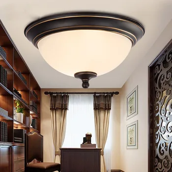 American-Style Retro Living Room Ceiling Light Creative round Wrought Iron Bedroom Light European-Style Balcony Glass LED Light
American-Style Retro Living Room Ceiling Light Creative round Wrought Iron Bedroom Light European-Style Balcony Glass LED Light