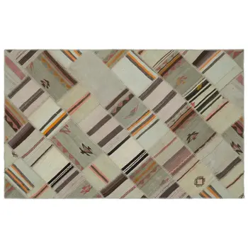 Handmade Natural Vintage Patchwork Rug Area Rug 147x235 Cm-4'10''X7'9'' 
Handmade Natural Vintage Patchwork Rug Area Rug 147x235 Cm-4'10''X7'9''