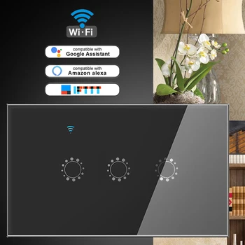 eWeLink US Standard 3 Gang Wall Light Controler Smart WiFi Touch Switch Wall Light Switch Panel Work With Alexa Google Home
eWeLink US Standard 3 Gang Wall Light Controler Smart WiFi Touch Switch Wall Light Switch Panel Work With Alexa Google Home