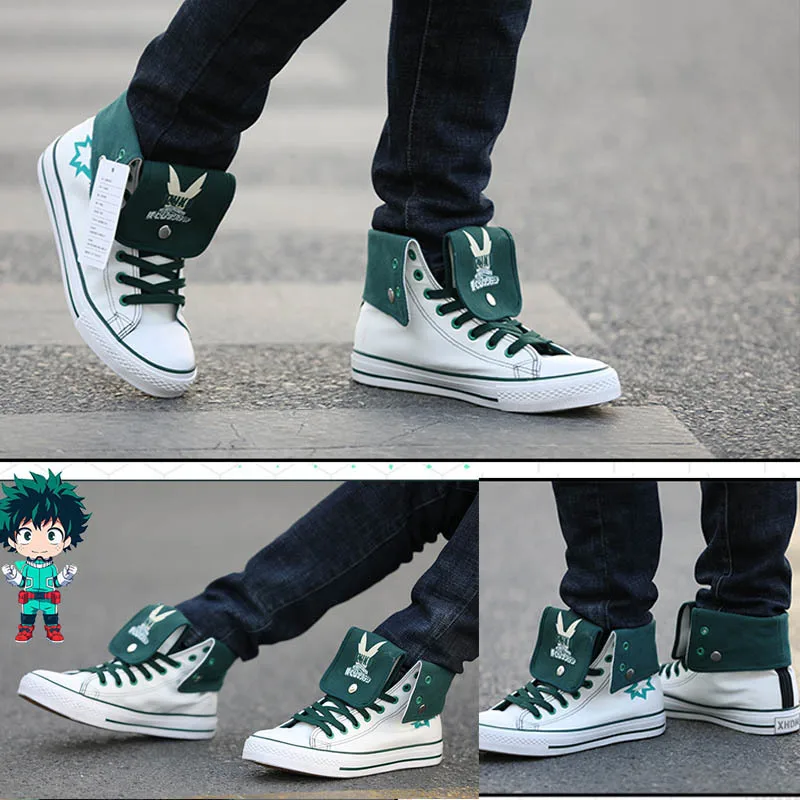 Cosroad Boku no My Hero Academia Cosplay Canvas Shoes Bakugou Katsuki Todoroki Shoto Midoriya Izuku Casual Shoes0 (12)